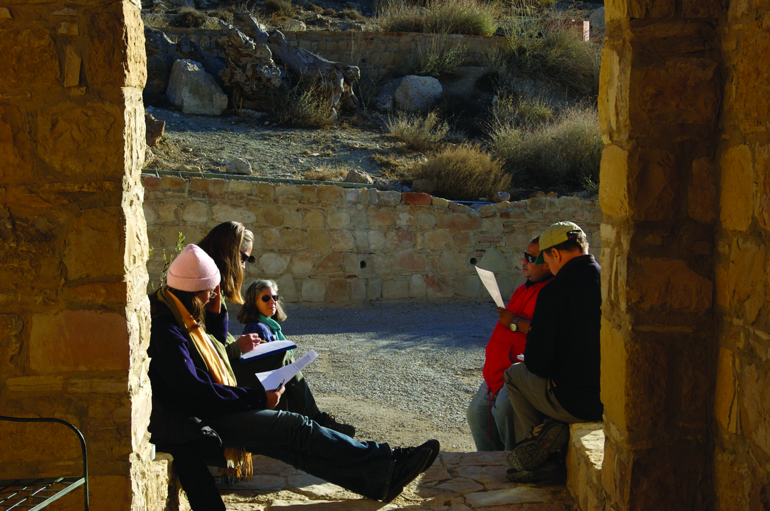 Capacity and Consensus Building Workshop (2008). Participants in a small group session, Dana Nature Reserve, Jordan